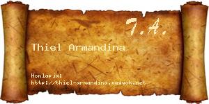 Thiel Armandina névjegykártya